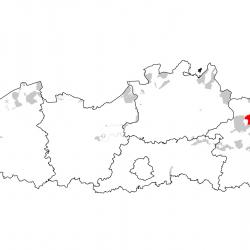 Vogelrichtlijngebieden voor Ortolaan. Rood: belangrijk broed-, trek- en/of overwinteringsgebied. Oranje: broed-, trek- en/of overwinteringsgebied met kleinere aantallen.