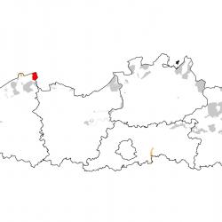 Vogelrichtlijngebieden voor Kleine zilverreiger. Rood: belangrijk broed-, trek- en/of overwinteringsgebied. Oranje: broed-, trek- en/of overwinteringsgebied met kleinere aantallen.