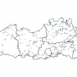 Kaart van de speciale beschermingszones voor: Gemengde bossen met Quercus robur, Ulmus laevis, Fraxinus excelsior of Fraxinus angustifolia, langs de grote rivieren (Ulmenion minoris)
