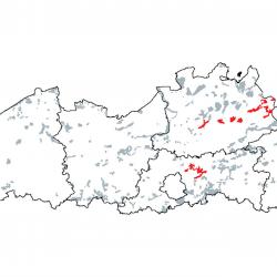 Kaart van de speciale beschermingszones voor: Alkalisch laagveen